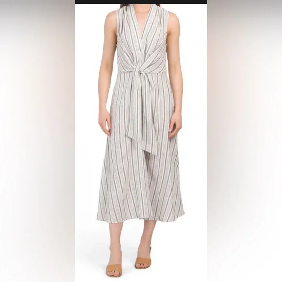 brown maxi linen dress Chocolate Journey Linen Maxi Dress
